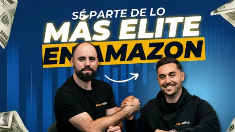 Víctor Cots y Gaizka Pérez presentando el curso AMZN Elite para vender en Amazon FBA