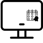 Monitor con calendario y recordatorios de reglas.