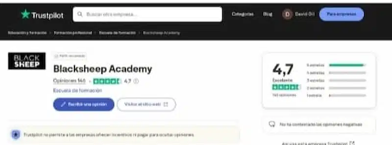 Opiniones Black Sheep Academy en Trustpilot