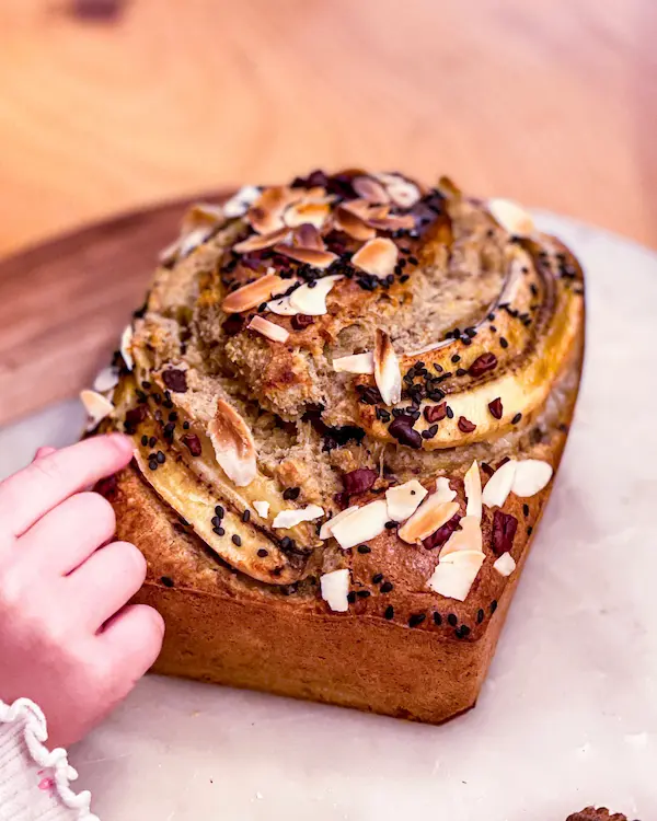 Bizcocho esponjoso sin azúcar del taller gratuito de Cocinando el Cambio